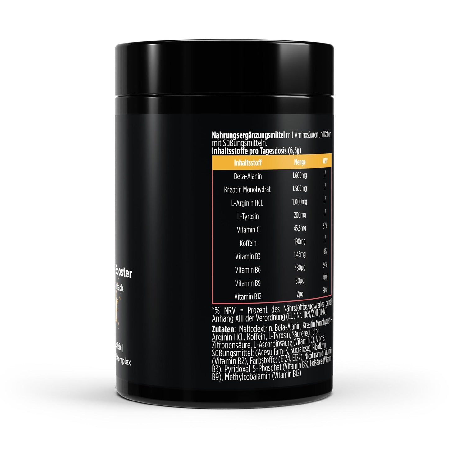 Pre-Workout Booster Orange - 520g Kevin