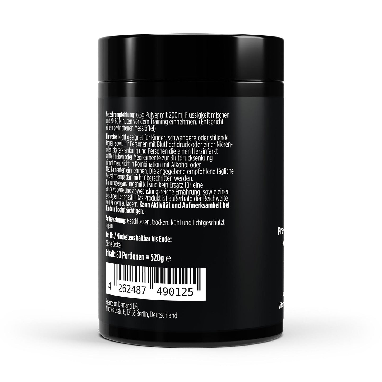 Pre-Workout Booster Orange - 520g Kevin