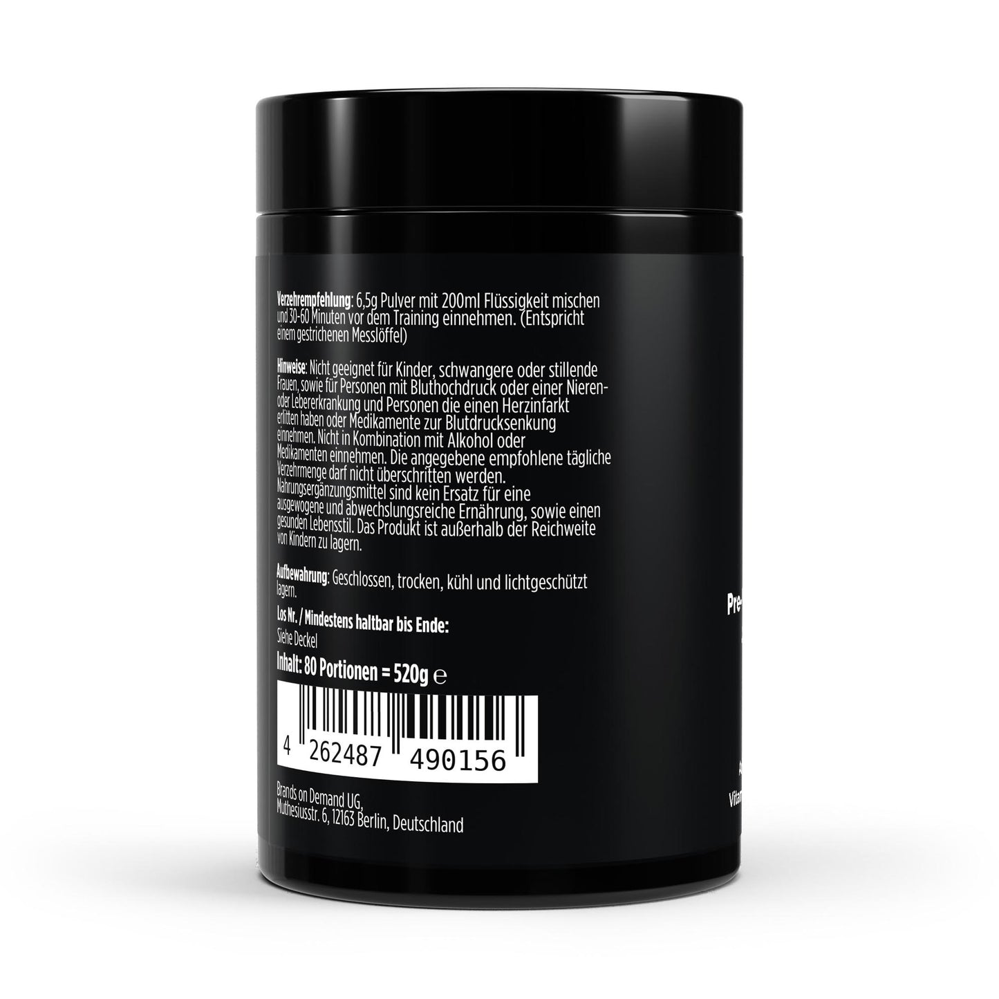 Pre-Workout Booster Apfel - 520g Kevin
